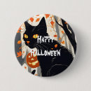 Suche nach schwarze katze halloweens buttons Orange