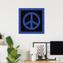 Suche nach friedenssymbol poster Blau