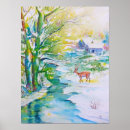 Suche nach schneelandschaft poster Aquarell