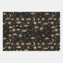 Suche nach mond und sterne geschenkpapier Gold