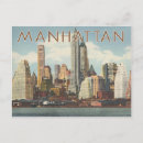 Suche nach manhattan skyline postkarten Retro