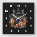 Suche nach niedliche schwarze katze wanduhren Schwarzkatze