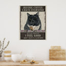 Suche nach schwarzer kaffee poster Katze