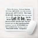 Suche nach das leben ist kurz mousepads Zitat
