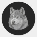 Suche nach schwarz weißer wolf aufkleber Wölfe