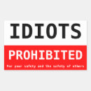 Suche nach idioten aufkleber Warnung