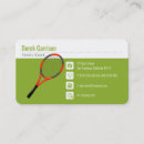 Suche nach tennisschläger visitenkarten Tennisspieler