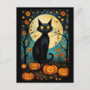 Suche nach vollmond der katze postkarten Kürbis