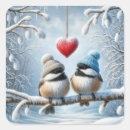Suche nach vogel im winter aufkleber Baum