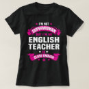 Suche nach englischlehrer tshirts Job