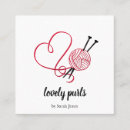 Suche nach liebe zum strick visitenkarten Handgefertigt