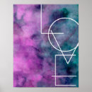 Suche nach liebe abstrakt poster Farbe