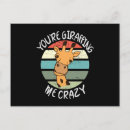 Suche nach lustige giraffe postkarten Giraffenliebhaber
