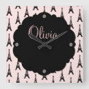 Suche nach eiffel tower wanduhren Pink