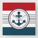 Suche nach anker mit seil wanduhren Boot