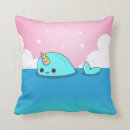 Suche nach kawaii narwhal kissen Blau
