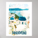 Suche nach santorini poster Aquarell