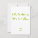 Suche nach das leben ist zu kurz postkarten Jede person
