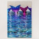 Suche nach flossen puzzle Wasser