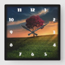 Suche nach rote bäume wanduhren Landschaft