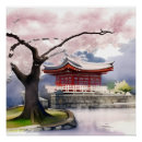 Suche nach kirschblüten aquarell poster Japanische landschaft