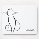 Suche nach schwarz weiße katze mousepads Modern