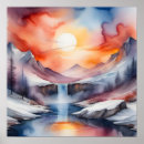 Suche nach schneebedeckt poster Sonnenuntergang