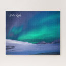Suche nach nordlichter puzzle Blau