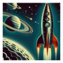 Suche nach weltraumrakete poster Für alle