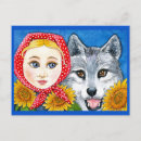 Suche nach wolf im wald postkarten Jede person