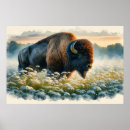 Suche nach weißer bison poster Aquarell