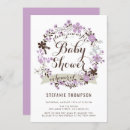 Suche nach lila grau einladungen Babydusche