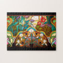 Suche nach buntglas puzzle Mit blumen