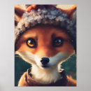 Suche nach red fox poster Ai generiert