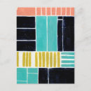 Suche nach geometrische muster postkarten Schwarz