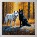 Suche nach schwarz weißer wolf poster Wald