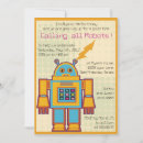 Suche nach roboter kindergeburtstag einladungen Retro