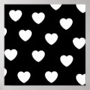 Suche nach schwarz weißes muster poster Herz