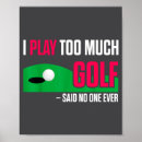 Suche nach die golf spielen poster Kostüm