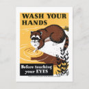 Suche nach waschen sie ihre hände postkarten Vintag