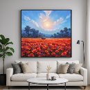 Suche nach red poppies poster Rot