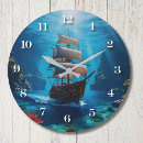 Suche nach piratenschiffe poster wanduhren Für alle
