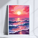 Suche nach rosa sonnenuntergang poster Ozean