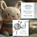 Suche nach stricknadeln visitenkarten Krabbe