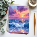 Suche nach roter sonnenuntergang postkarten Ozean