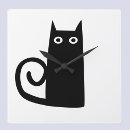 Suche nach schwarze katze wanduhren Für alle