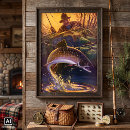 Suche nach trout poster Vintage
