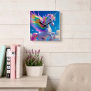 Suche nach regenbogen einhorn wanduhren Für alle