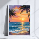 Suche nach tropische palmen poster Sonnenuntergang