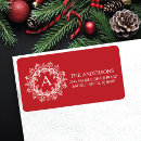 Suche nach weihnachten rücksende aufkleber Rot